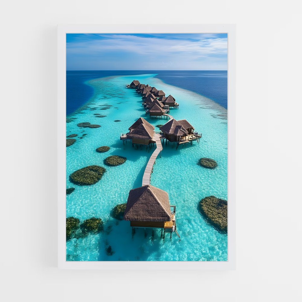 Poster Évasion aux Maldives – affiche Plongée sous-marine (vue 3)